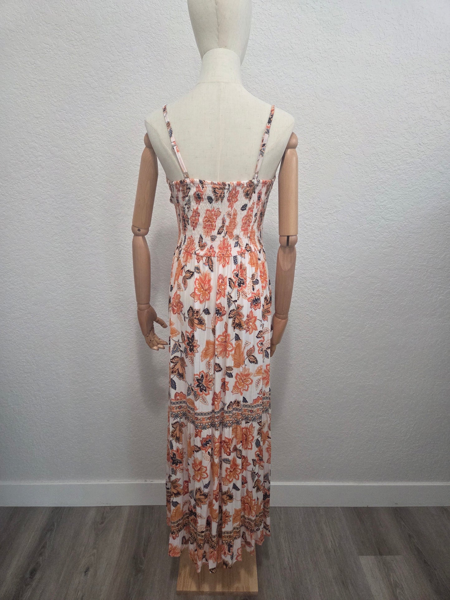 Boho Floral Twist Maxi Dress