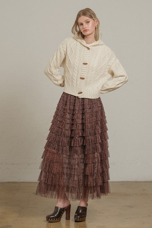 Evelyn Cable Toggle Cardigan