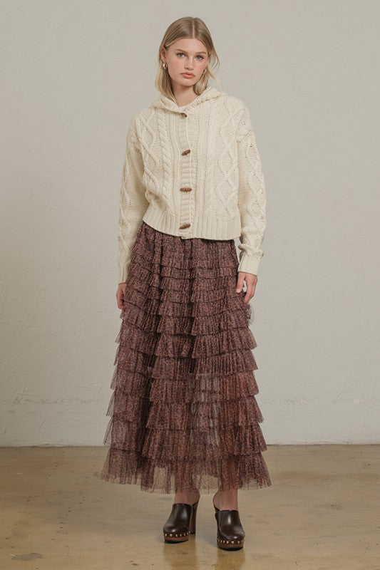 Evelyn Cable Toggle Cardigan