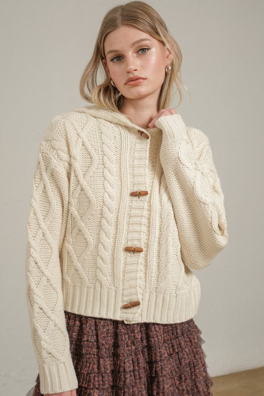 Evelyn Cable Toggle Cardigan