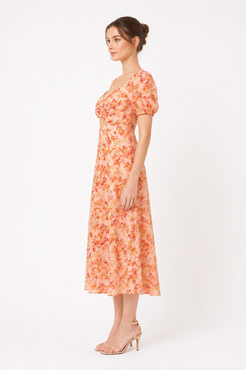 Floral Twist Midi Dress
