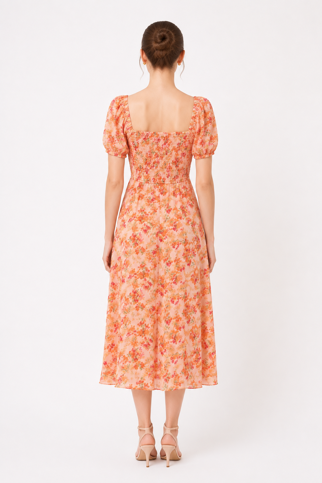 Floral Twist Midi Dress
